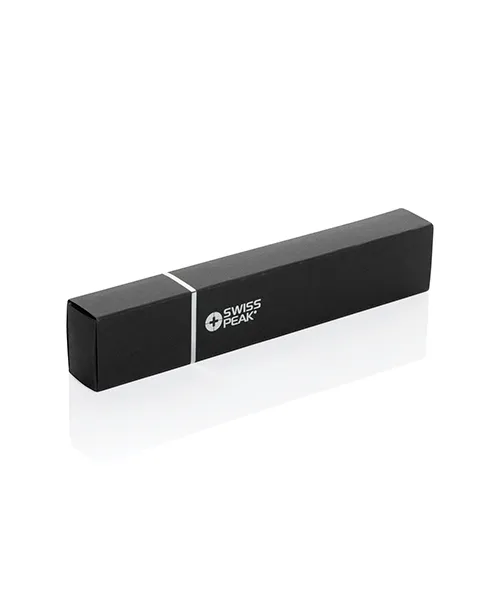 Aluminieva-himikalka p611.25 1 Химикалка Swiss Peak в черна FSC® сертифицирана подаръчна кутия