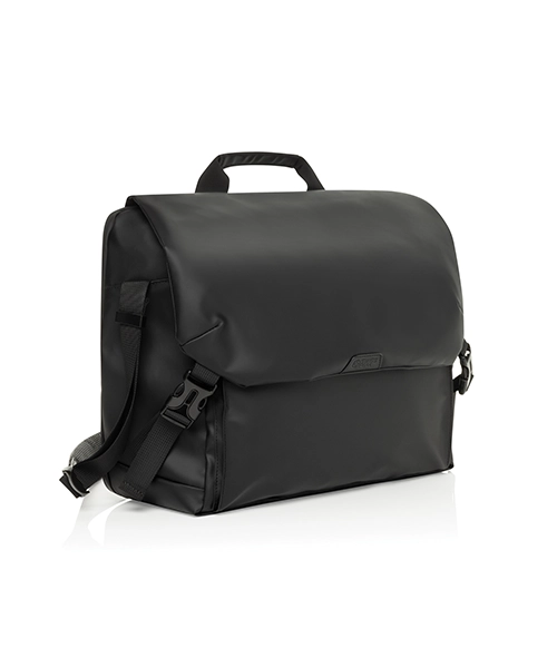 Universalna-chanta p732.12 2 Чанта за лаптоп през рамо Swiss Peak OSLO RCS Messenger в черен цвят