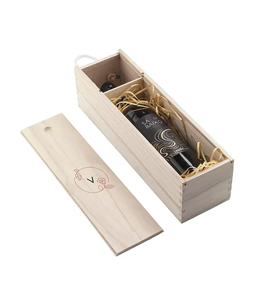 Dyrvena-Kutiq 261329 3 WineWood кутия за една бутилка вино от естествено дърво