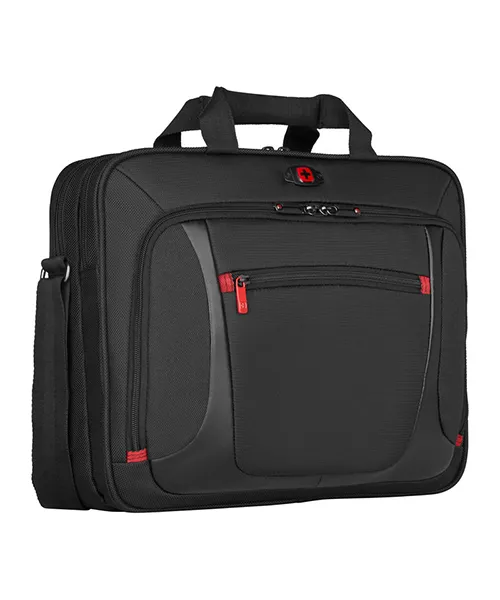 chanta-wenger WR600643 Черна бизнес чанта за лаптоп с тънък дизайн Wenger