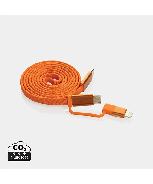 Kabelp302.91 Магнитен кабел 2 в 1 Arc с USB-C и Lightning конектор, навит с помощта на вградените магнити.