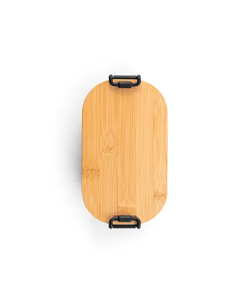 кутия за обяд _ Херметична кутия с капак от бамбук за безопасно съхранение на храна