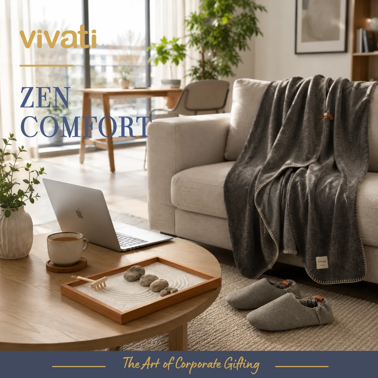 Zen Comfort подаръчен комплект за релакс с одеяло ичехли