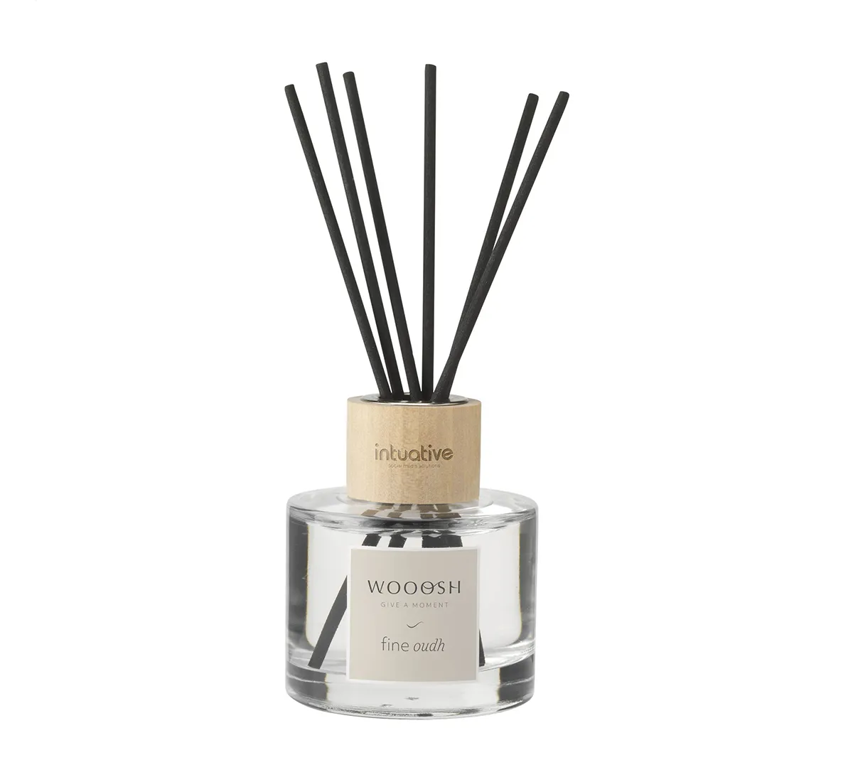 Ароматизатор 179601, Елегантен флакон с ароматни пръчици Wooosh, изпълващ помещението с изтънчен аромат.