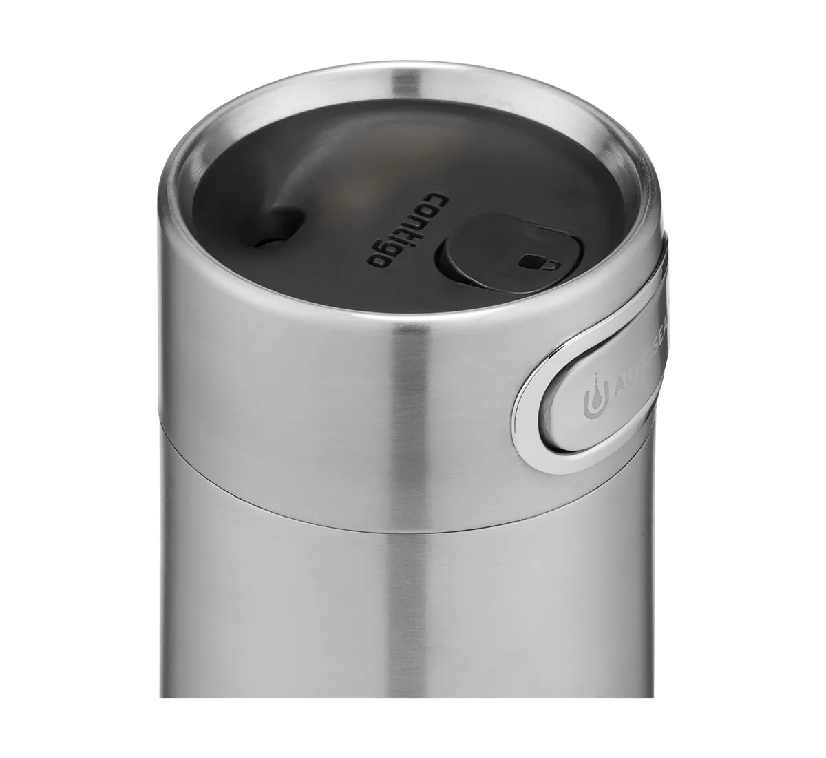 ТермоЧаша201001e Висококачествена чаша с непротичащ капак и металическа повърхност