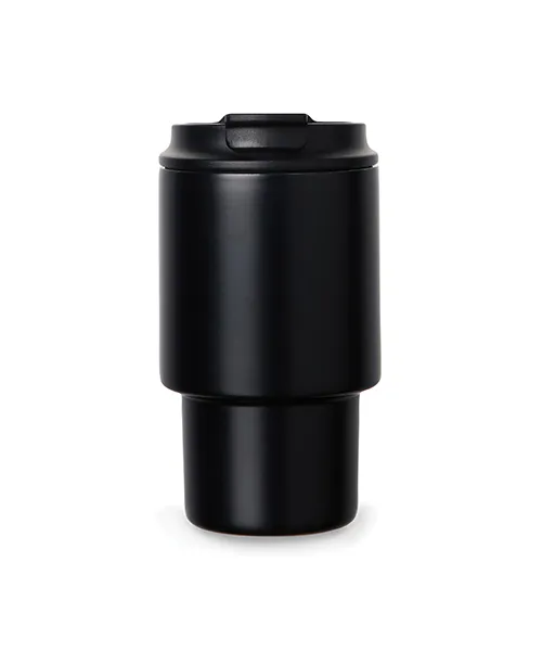 Метална чаша Термочаша с изчистена цилиндрична форма и матово метално покритие