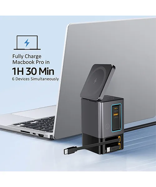 Зарядна станция 6 Универсално GaN зарядно за офис