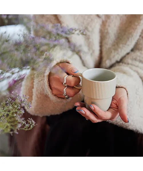 Чаша LT52253 6 Ергономична дръжка на Sagaform Inka Чаша 270 мл, проектирана за максимален комфорт при хващане