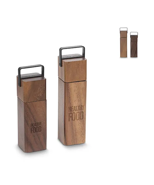 сол и пипер 1 Стилни дървени мелнички с различна височина за функционалност