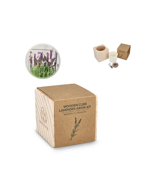 Пълен FSC комплект за засаждане на лавандула в екологична опаковка